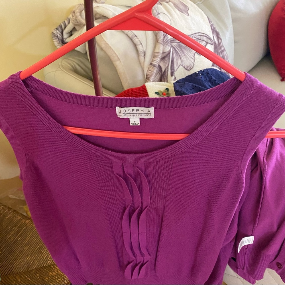 Joseph A purple sweater set,size. S - Picture 2 of 4